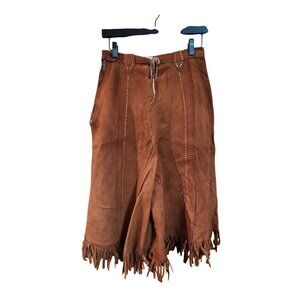 Vintage/antique Miller Western Wear women's rodeo Coulotte suede skirt 1950's